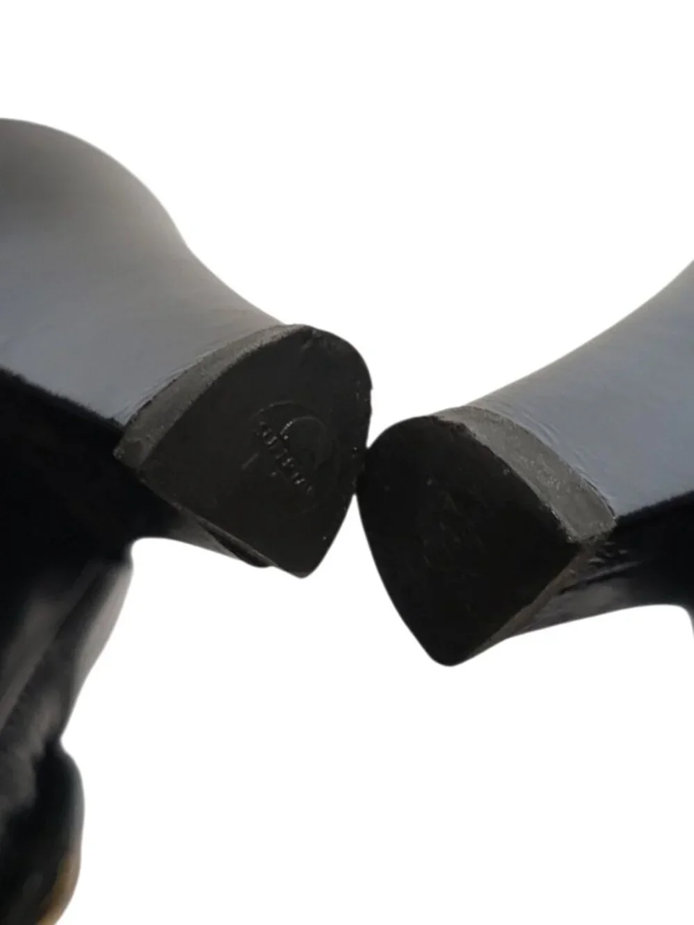 Gucci Hysteria Patent Leather Ankle Booties Crest Logo Heels